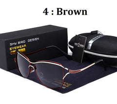 Polarized Women's Wave-Frame Sunglasses