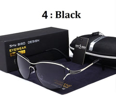 Polarized Women's Wave-Frame Sunglasses