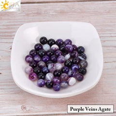 Natural Crystal Beads - Pink Quartz & Garnet Agate