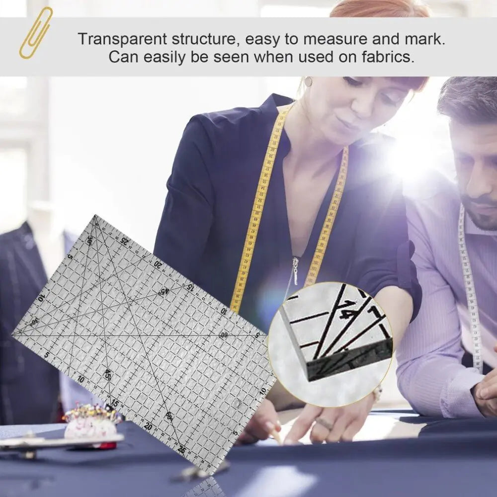 Multi-Functional Sewing Ruler for Quilting