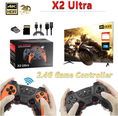 X2 Ultra Retro Game Stick 4K w Plug & Play Video Gaming Console