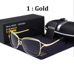 Polarized Women's Wave-Frame Sunglasses