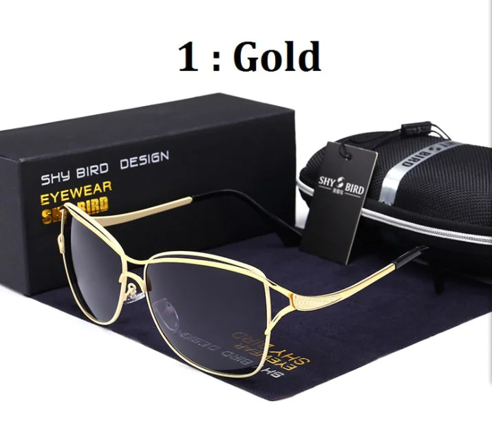 Polarized Women's Wave-Frame Sunglasses