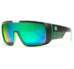 Polarized Shield Sunglasses w Square Frame Design