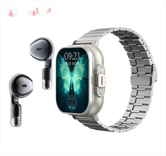 2-in-1 Smartwatch w TWS Bluetooth Earbuds & Heart Rate Monitor