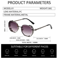 Studly Square Metal Sunglasses