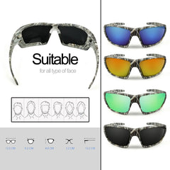 Fishing Sunglasses w Polarized Lens & Camouflage Frame