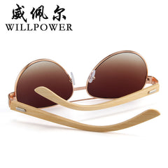 Unisex Bamboo Pilot Sunglasses