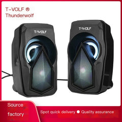 T-WOLF S11 RGB Wired USB 2.0 Computer Speakers
