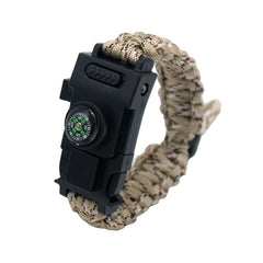 Umbrella Rope Survival Bracelet w Compass & Knife