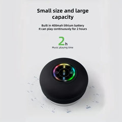 Waterproof Portable Wireless Speaker w Suction Cup