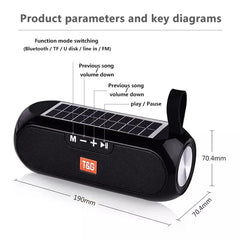 Solar Charging Bluetooth-Compatible Mini-Speaker