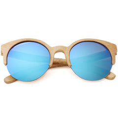 Half-Frame Bamboo Sunglasses
