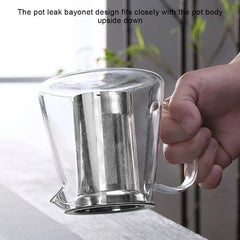 Heat Resistant Clear Glass Teapot Jug w Infuser
