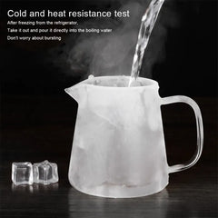 Heat Resistant Clear Glass Teapot Jug w Infuser