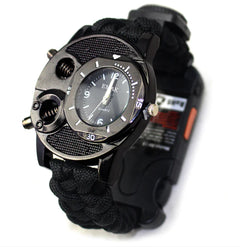 Nylon Paracord Survival Watch w Compass