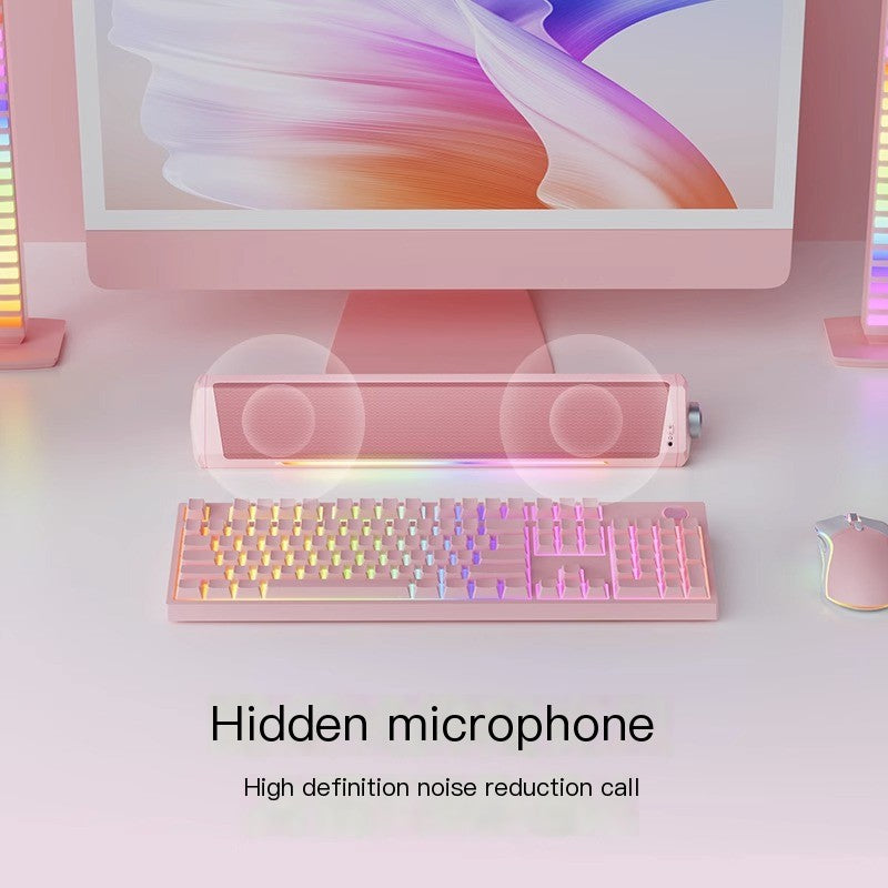 Bluetooth Desktop Gaming Speaker w Mic & Bass