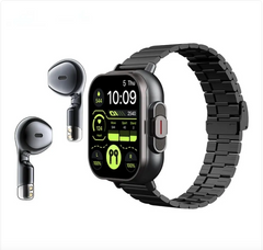 2-in-1 Smartwatch w TWS Bluetooth Earbuds & Heart Rate Monitor