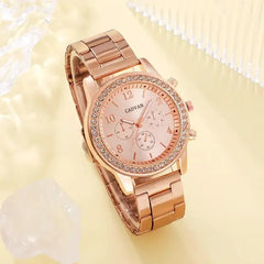 6-Piece Rose Gold Luxury Watch Set