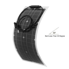 25W Flexible Solar Panel Battery Charger Kit