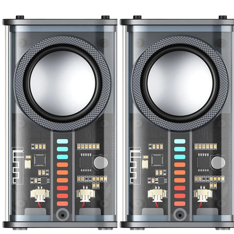 Transparent Bluetooth Speakers w LED Modes