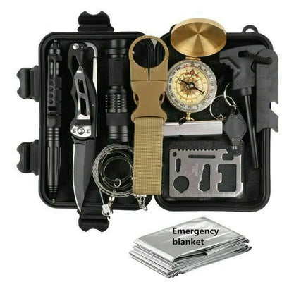 14-in-1 Ultimate Outdoor Tactical Survival & Safety Kit