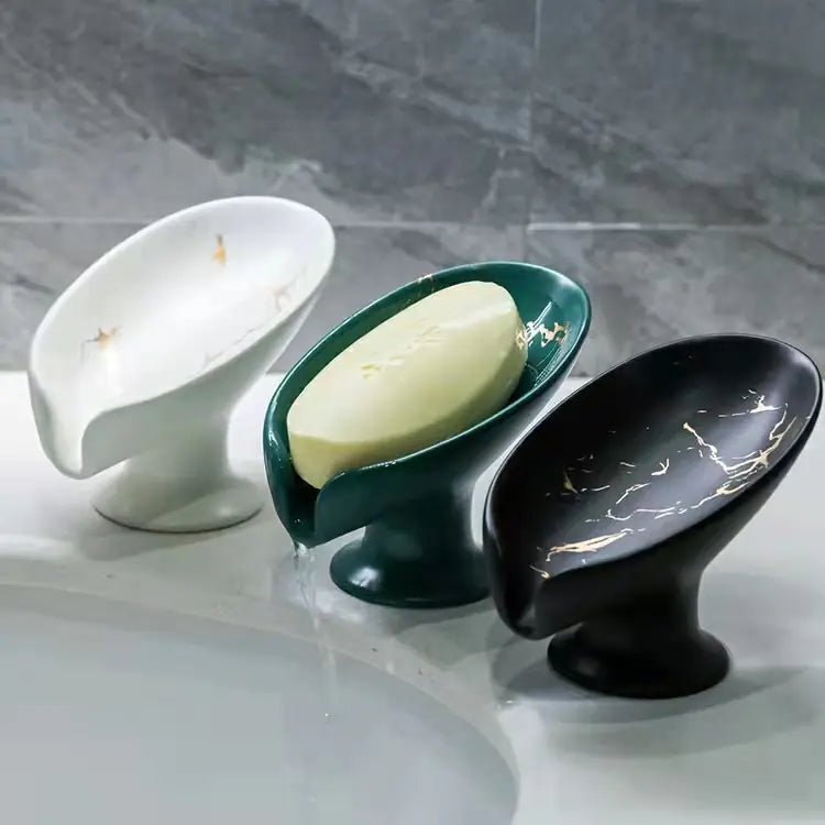 Luxury Ceramic Soap Dish w Drainage Design