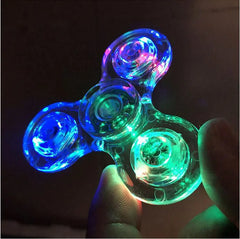 Crystal Fidget Spinner w Glowing Lights
