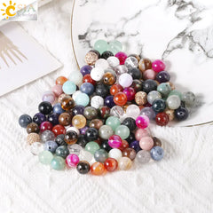 Natural Crystal Beads - Pink Quartz & Garnet Agate