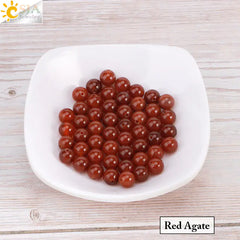 Natural Crystal Beads - Pink Quartz & Garnet Agate