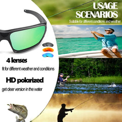 Fishing Sunglasses w Polarized Lens & Camouflage Frame