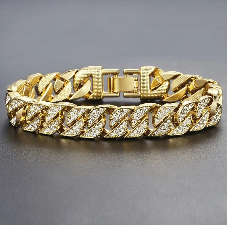 Miami Gold Curb Cuban Chain Men's Bracelet