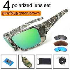 Fishing Sunglasses w Polarized Lens & Camouflage Frame