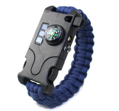 Rechargeable LED SOS Survival Bracelet w Compass