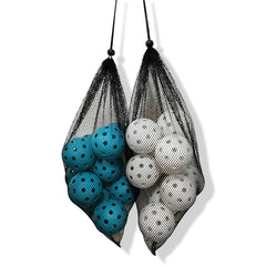 12 Assorted Colors Plastic Pickleball Balls w Net Bag