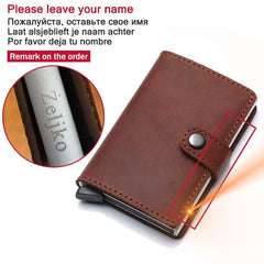 RFID-Blocking Leather Wallet