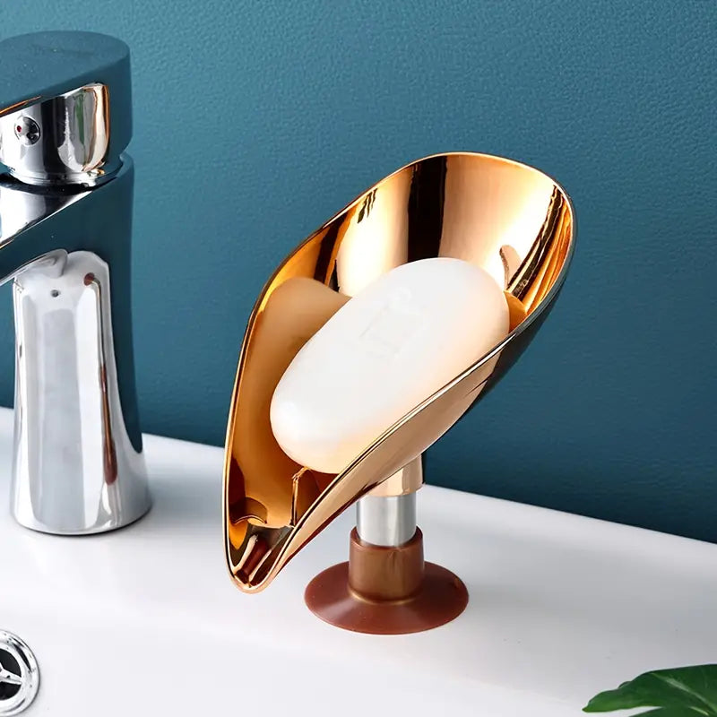 Rose Gold Leaf -Shaped Soap Dish