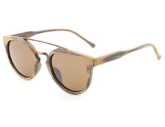 Vintage Wood Grain Polarized Unisex Sunglasses