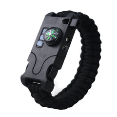 Rechargeable LED SOS Survival Bracelet w Compass