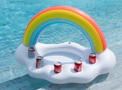Inflatable Rainbow Cloud Pool Cup Holder