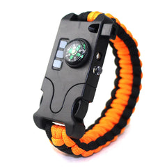 Rechargeable LED SOS Survival Bracelet w Compass