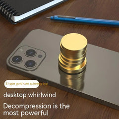 Gold Coin Metal Fidget Gyro Spinner