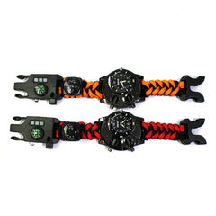 Nylon Paracord Survival Watch w Compass