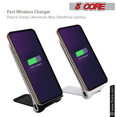 Fast Wireless 10W 2-Pack Charging Stand w Sleep-Friendly Light