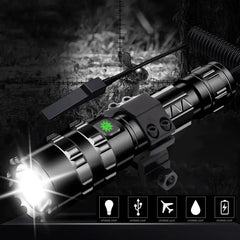 USB Rechargeable 10W LED Tactical Mini-Flashlight
