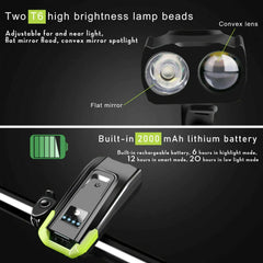 LED Bicycle Headlight & Horn