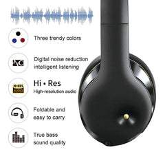 Foldable Active Noise Cancellation Bluetooth Headphones