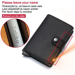 RFID-Blocking Leather Wallet