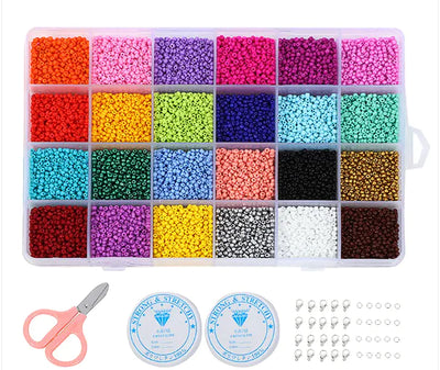 24-Grid Box w Glass Rice Beads