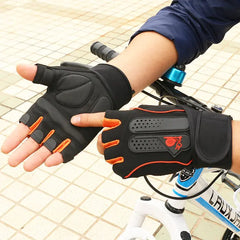Half-Finger Fitness Gloves w Anti-Slip Wrist Wraps